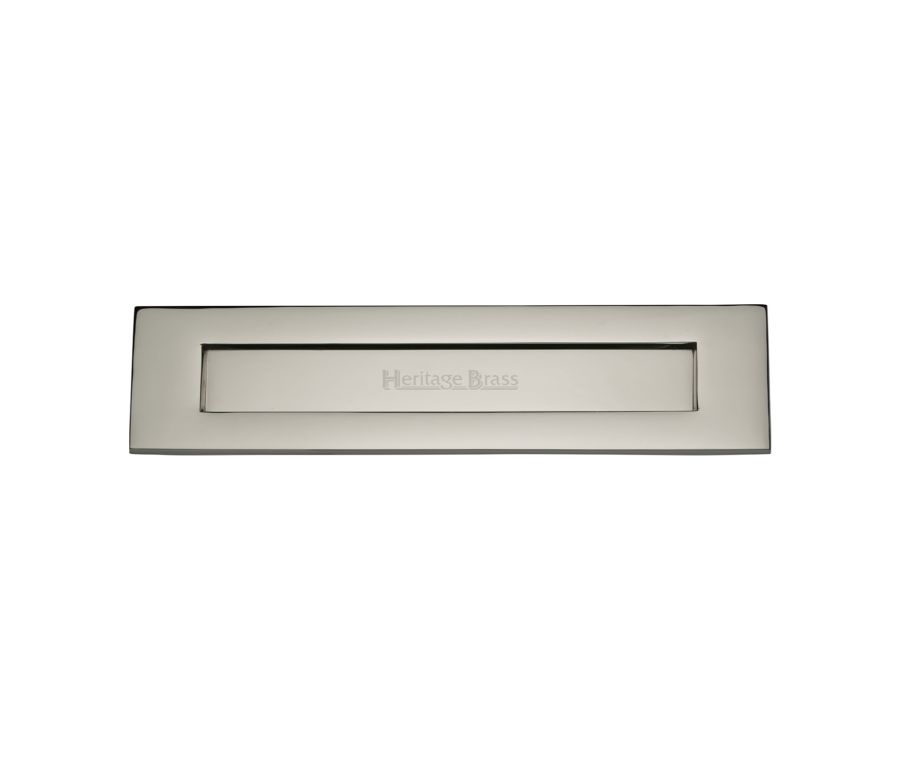 Heritage Brass Polished Nickel Finish Letterplate 334 x 78mm