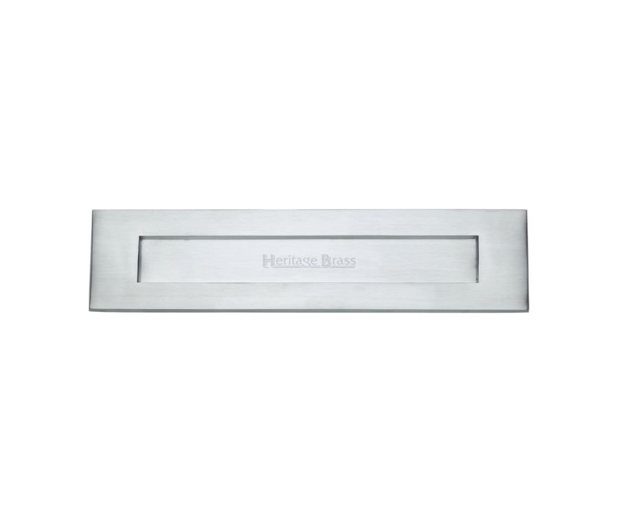 Heritage Brass Satin Chrome Letterplate 334 x 78mm