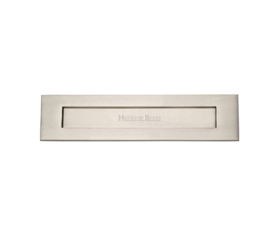 Heritage Brass Satin Nickel Letterplate 334 x 78mm