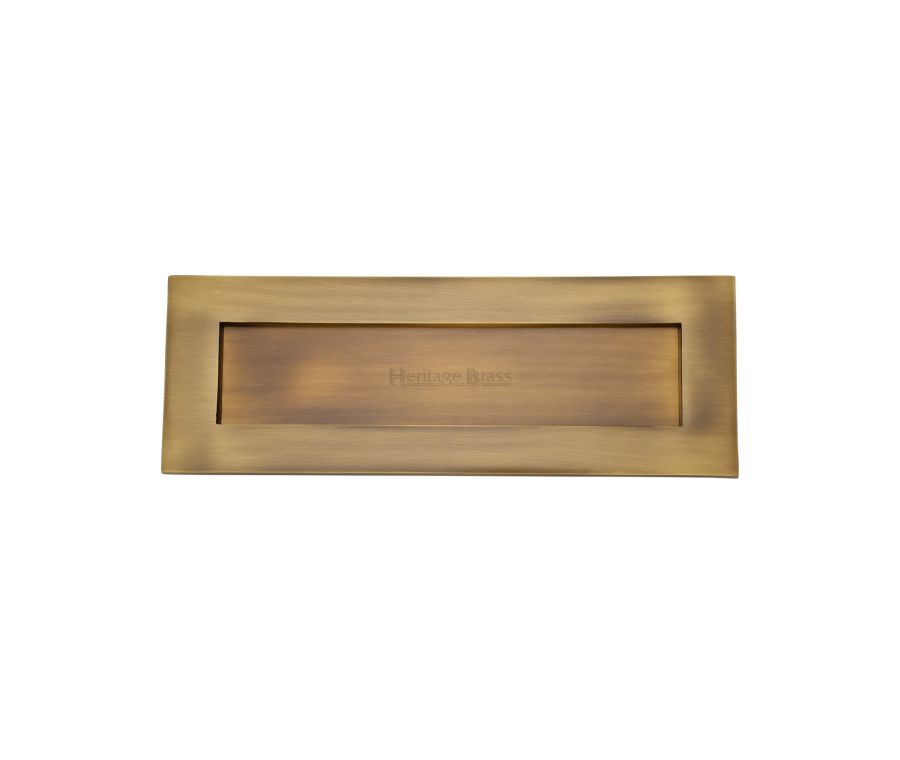 Heritage Brass Antique Brass Letterplate 355 x 124mm