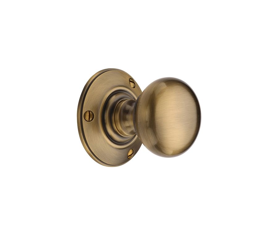 Heritage Brass Antique Brass Chester Door Knob on Rose