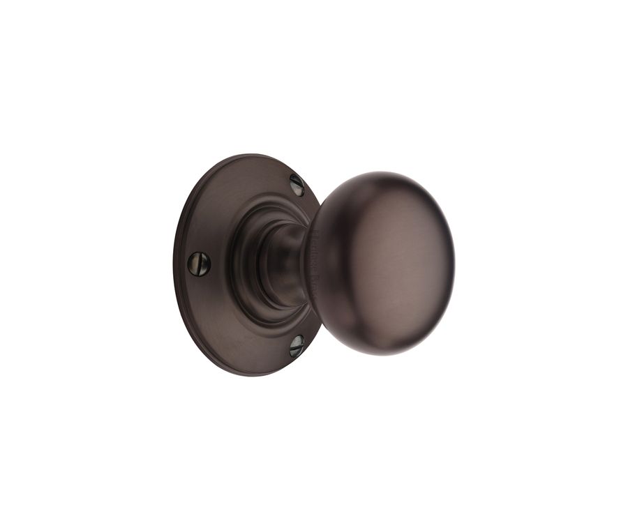 Heritage Brass Matt Bronze Chester Door Knob on Rose