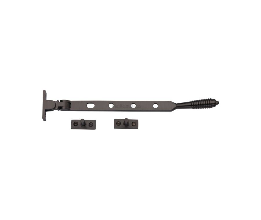 Heritage Brass Matt Bronze Casement Reeded Window Stay - 254mm
