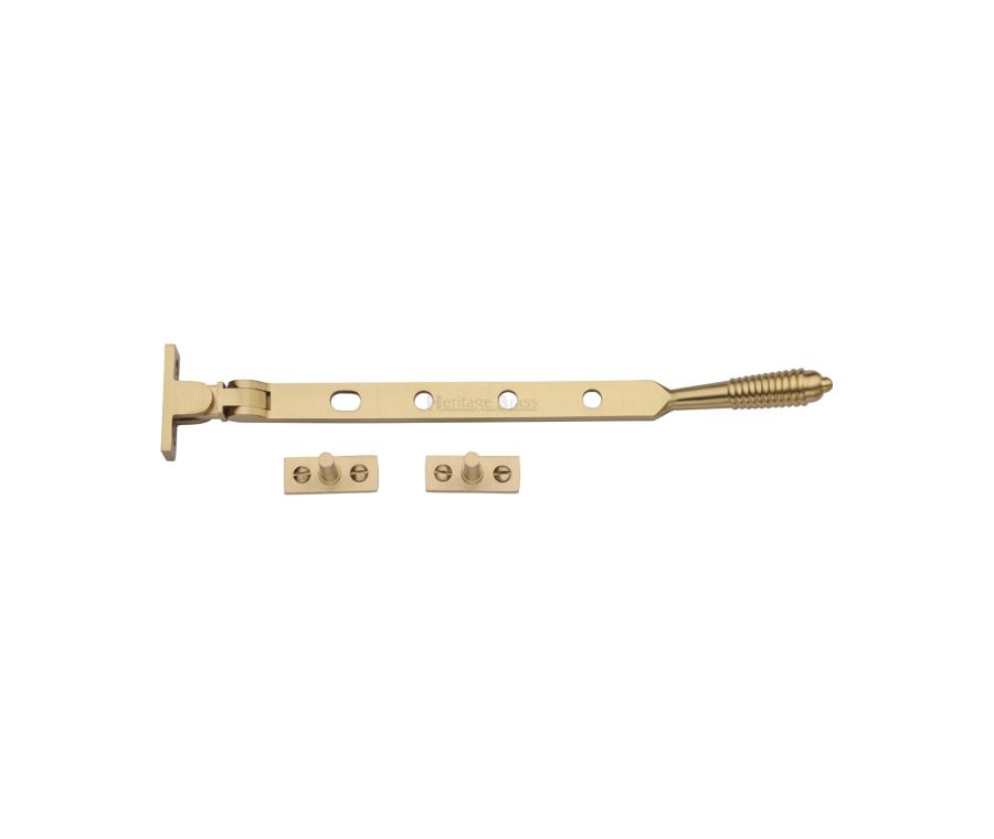 Heritage Brass Satin Brass Casement Reeded Window Stay - 254mm