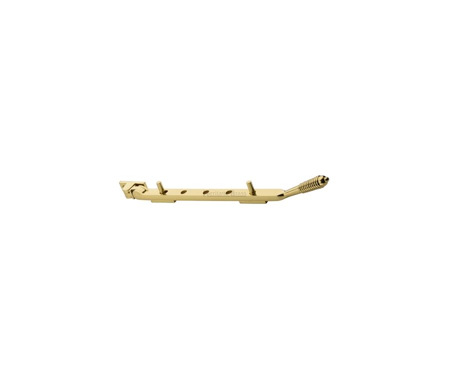Heritage Brass Polished Brass Casement Reeded Window Stay - 305mm