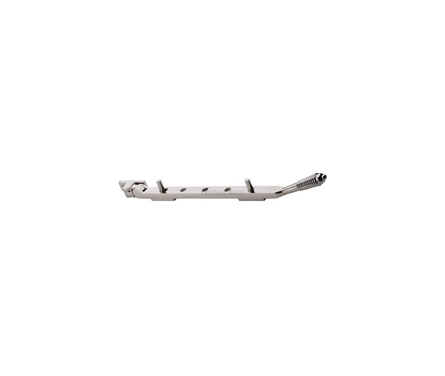 Heritage Brass Polished Nickel Finish Casement Reeded Window Stay - 305mm