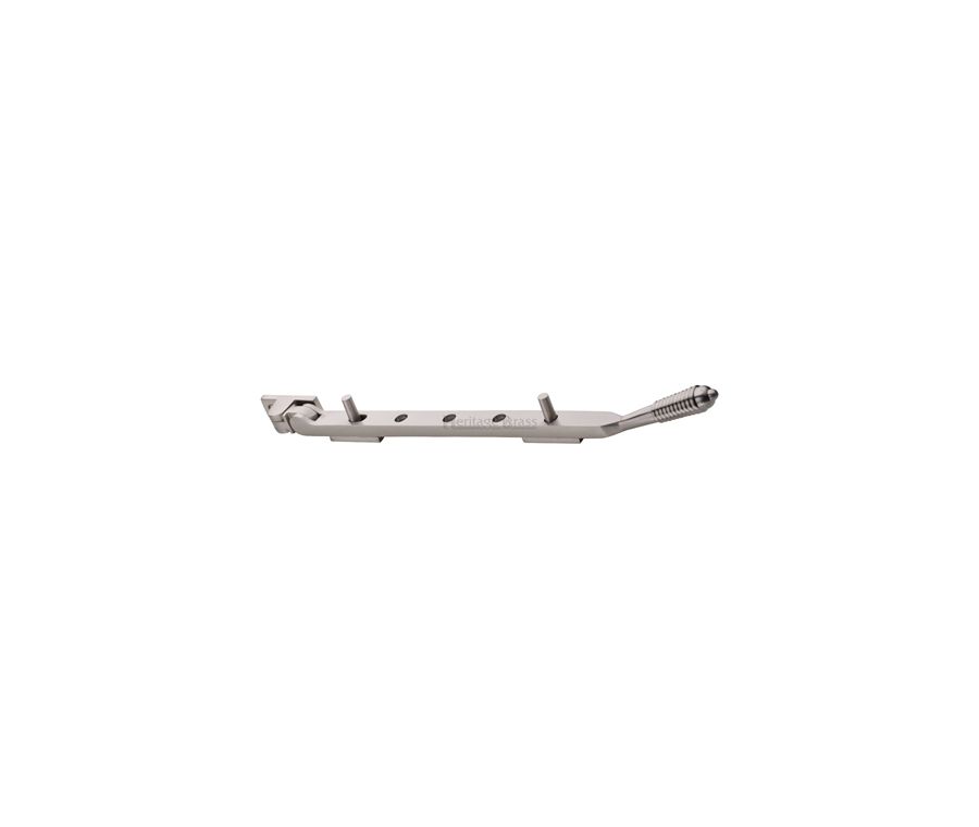 Heritage Brass Satin Nickel Casement Reeded Window Stay - 305mm