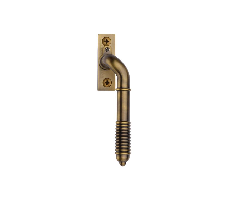 Heritage Brass Antique Brass Lockable Reeded Espagnolette Right Handed