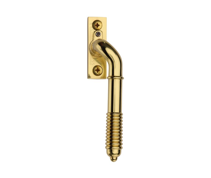 Heritage Brass Polished Brass Lockable Reeded Espagnolette Right Handed
