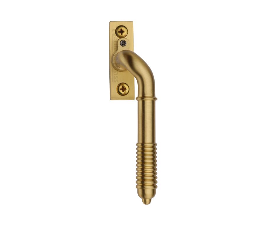 Heritage Brass Satin Brass Lockable Reeded Espagnolette Right Handed