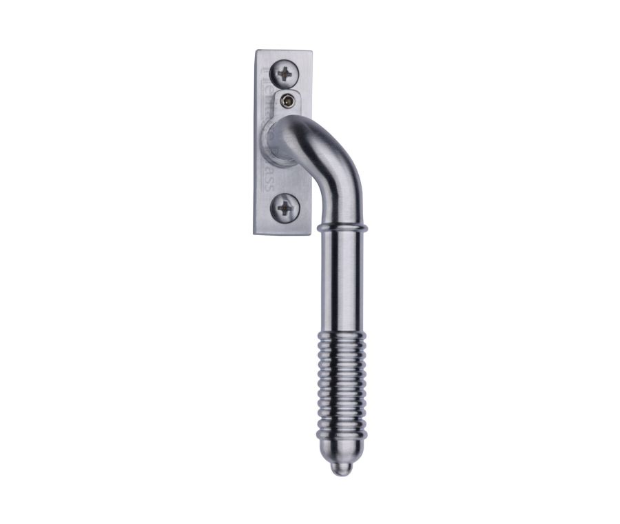 Heritage Brass Satin Chrome Lockable Reeded Espagnolette Right Handed