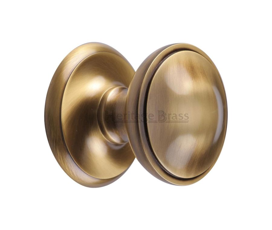 Heritage Brass Antique Brass Round Centre Door Knob - 78mm