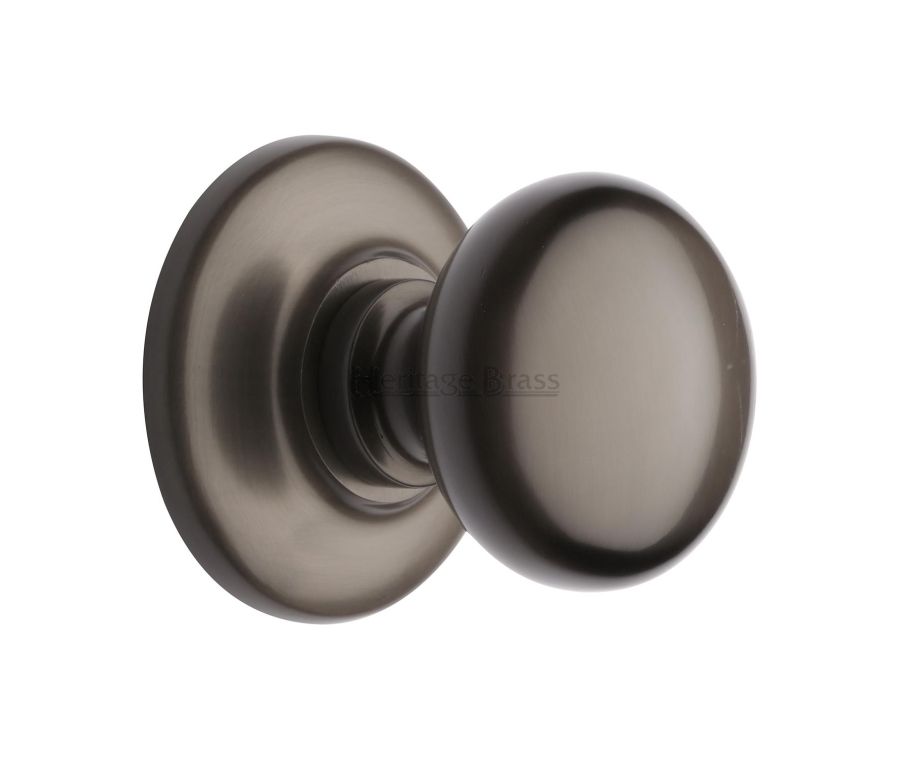 Heritage Brass Matt Bronze Round Center Door Knob  - 68mm