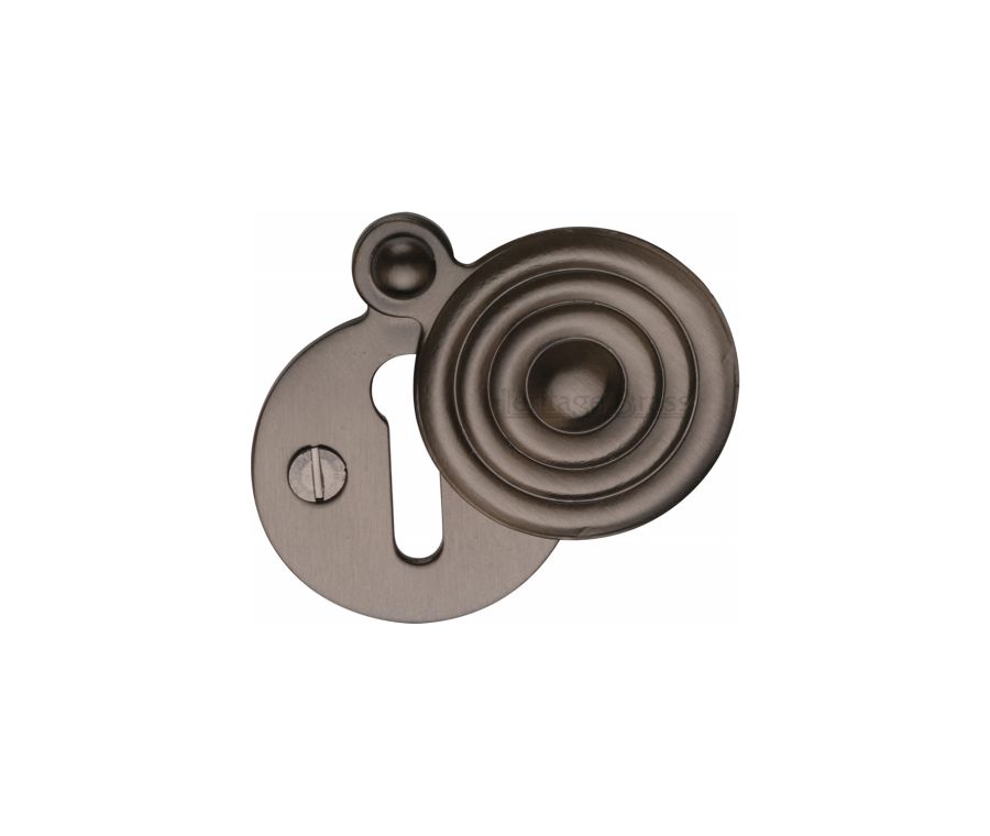 Matt Bronze Standard Covered Key Escutcheon Reeded - V972