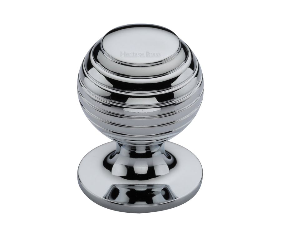 Heritage Brass Polished Chrome Beehive Cabinet Knob 32mm
