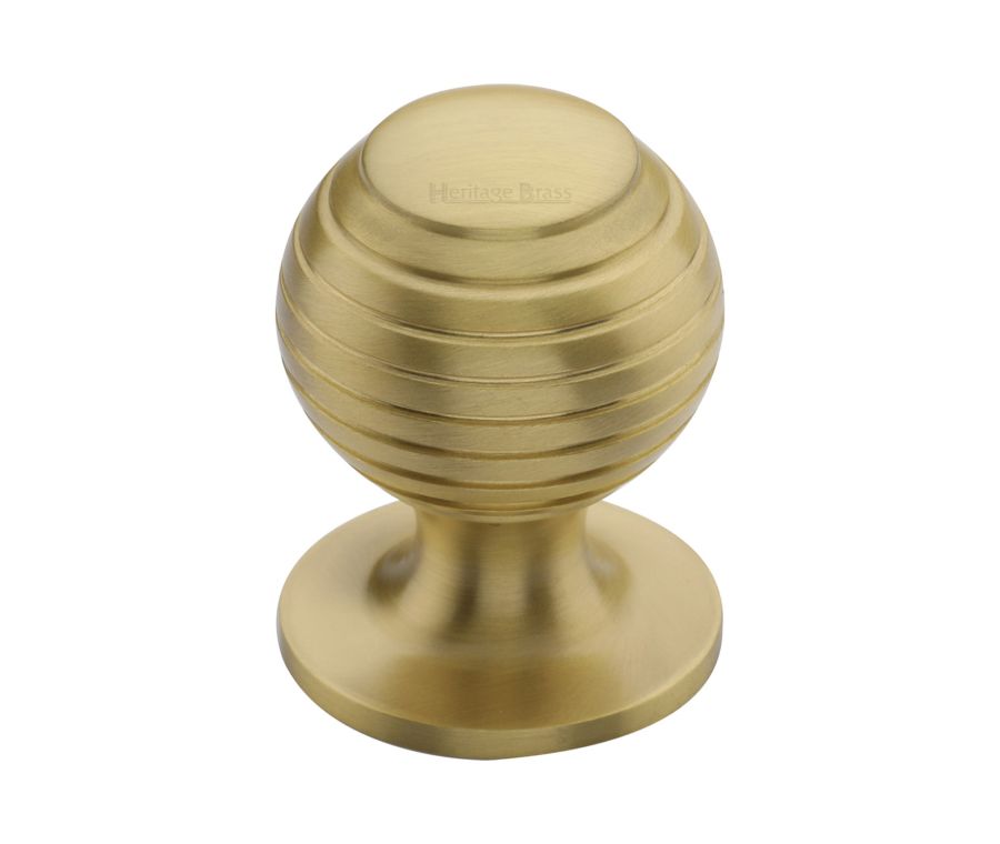 Heritage Brass Satin Brass Beehive Cabinet Knob 32mm