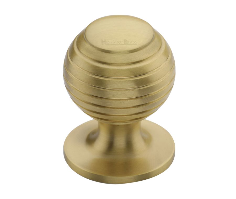 Heritage Brass Satin Brass Beehive Cabinet Knob 38mm