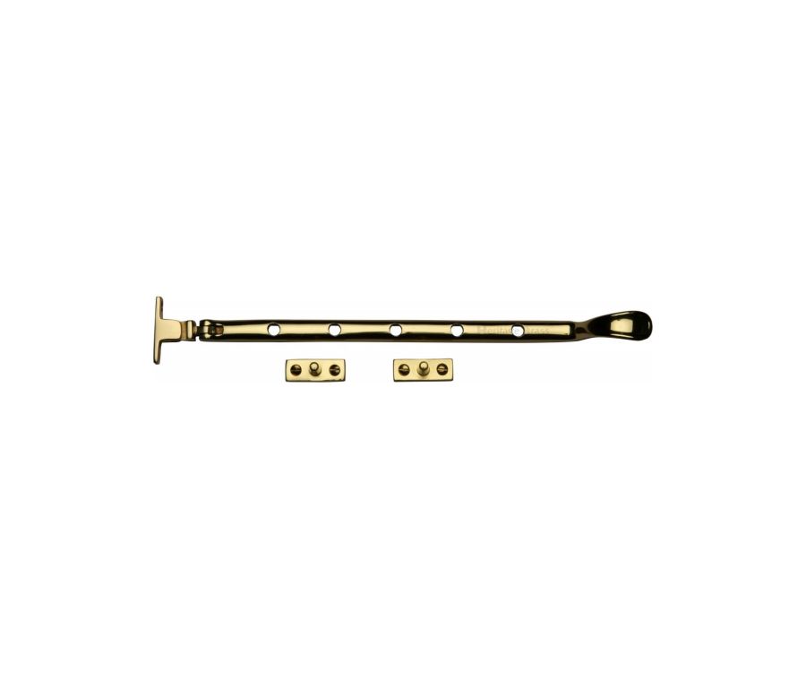 Heritage Brass Polished Brass Casement Spoon Pattern Window Stay  - 305mm