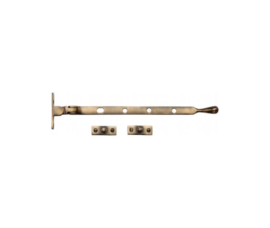 Heritage Brass Antique Brass Casement Ball Design Window Stay - 254mm