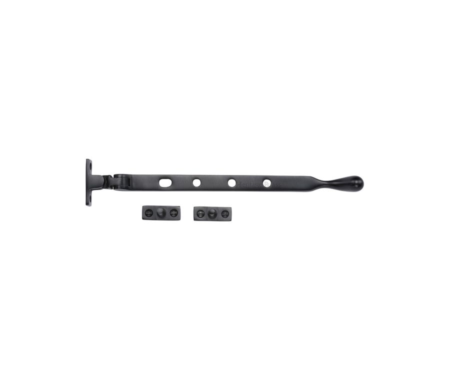 Heritage Brass Matt Black Casement Ball Design Window Stay - 254mm