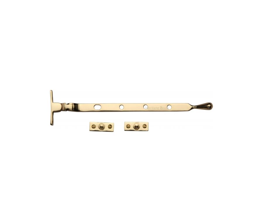 Heritage Brass Polished Brass Casement Ball Design Window Stay - 254mm