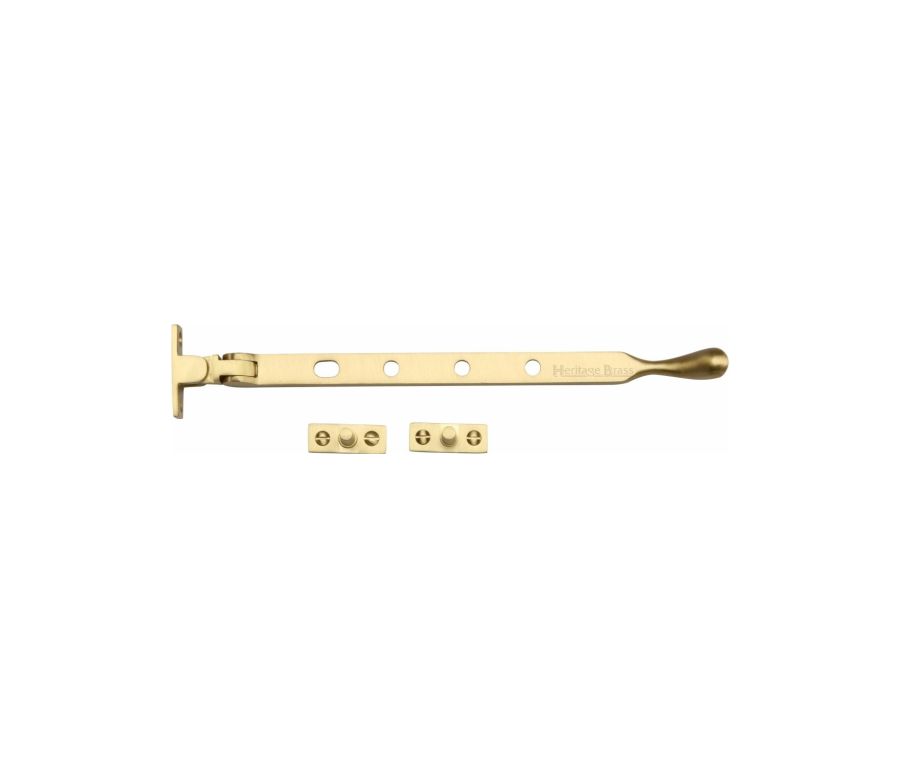 Heritage Brass Satin Brass Casement Ball Design Window Stay - 254mm