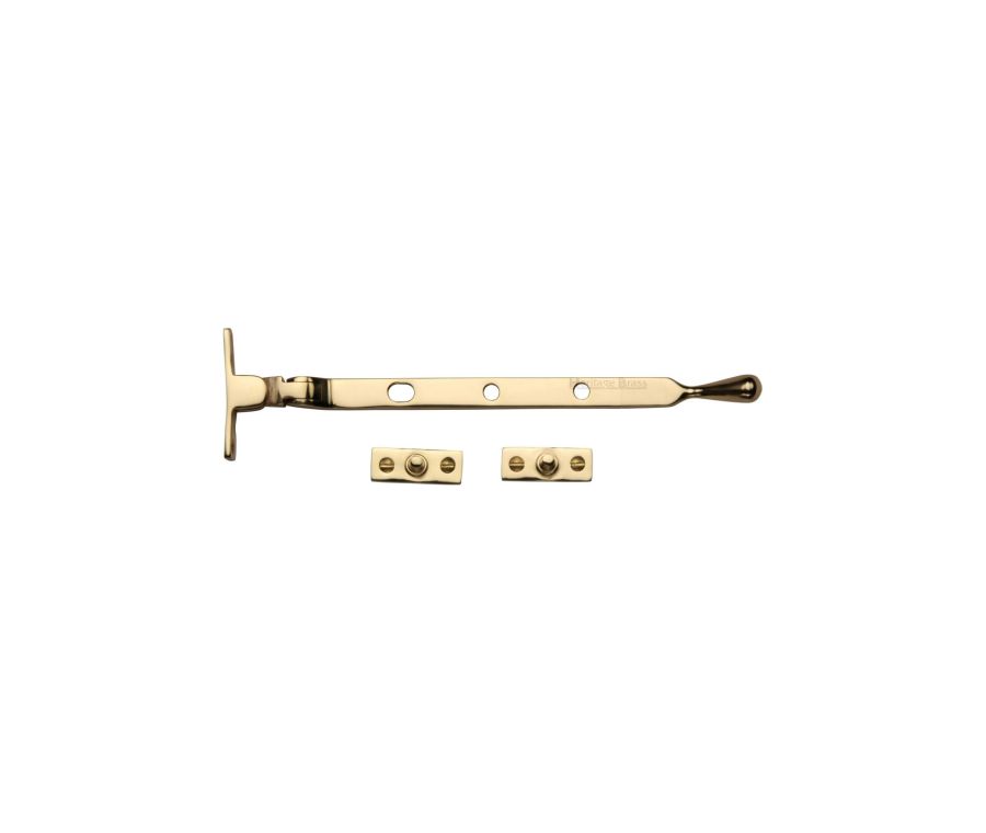 Heritage Brass Polished Brass Casement Ball Design Window Stay - 203mm