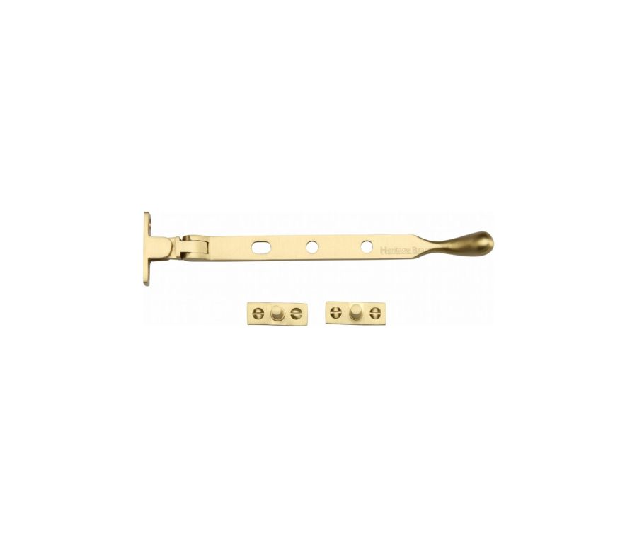Heritage Brass Satin Brass Casement Ball Design Window Stay - 203mm