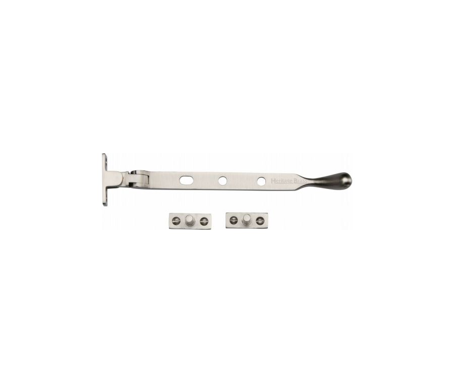 Heritage Brass Satin Nickel Casement Ball Design Window Stay - 203mm