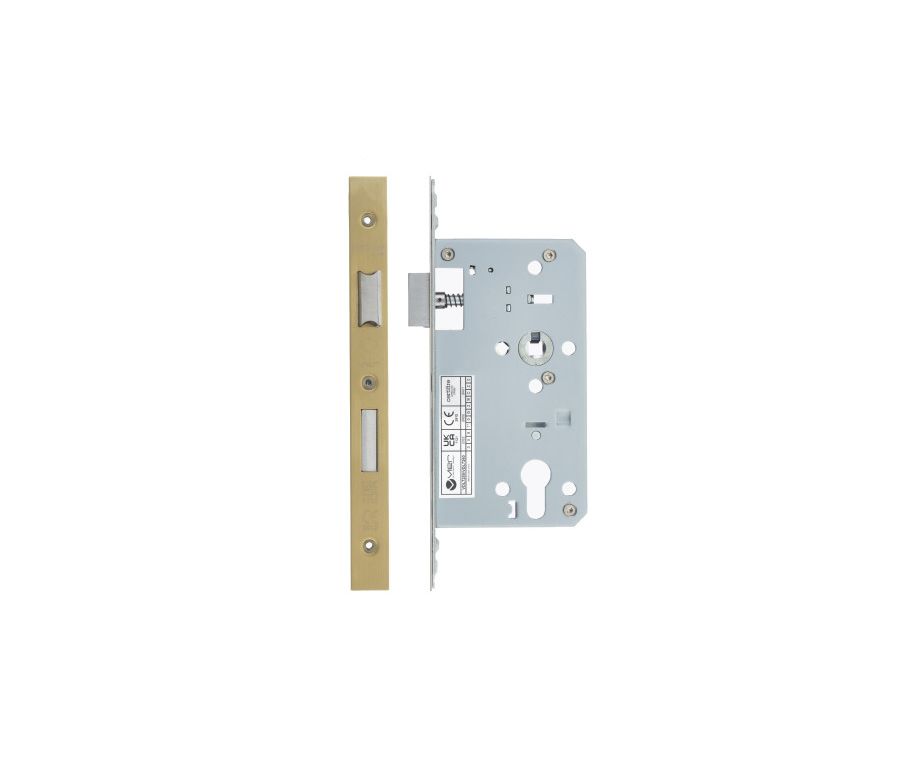 PVD Satin Brass DIN Euro Profile Cylinder Sashlock | VDL7260-PVDSB