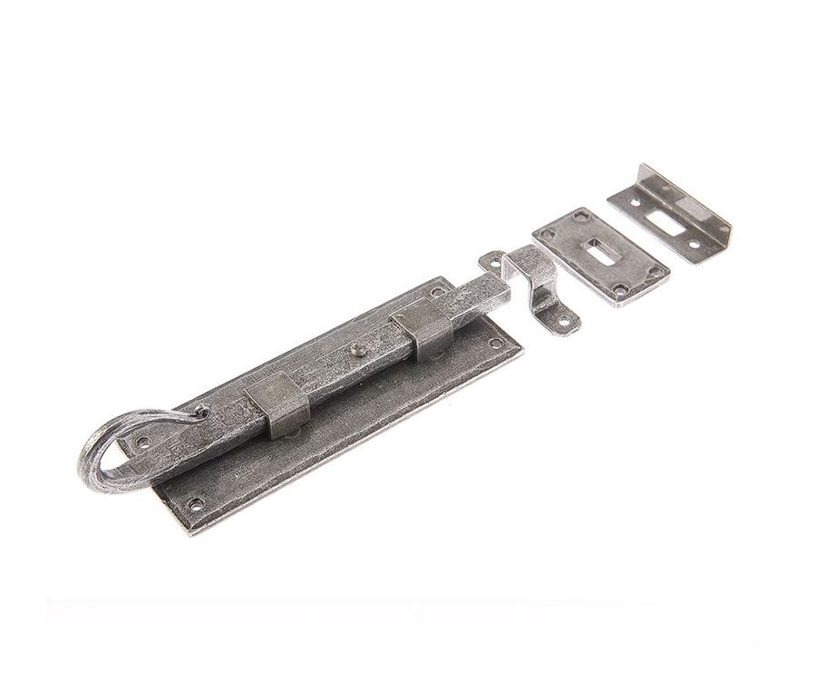 Frelan 152mm Shepherds crook straight bolt Patina pewter finish