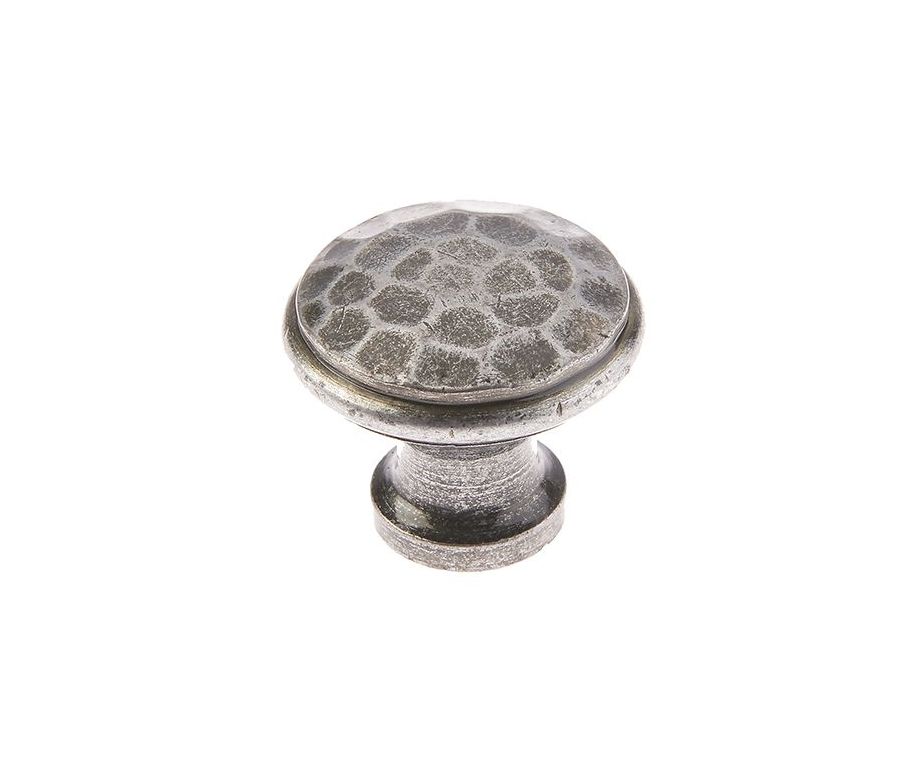 Frelan 25mm Hammered Cabinet knob Patina pewter finish