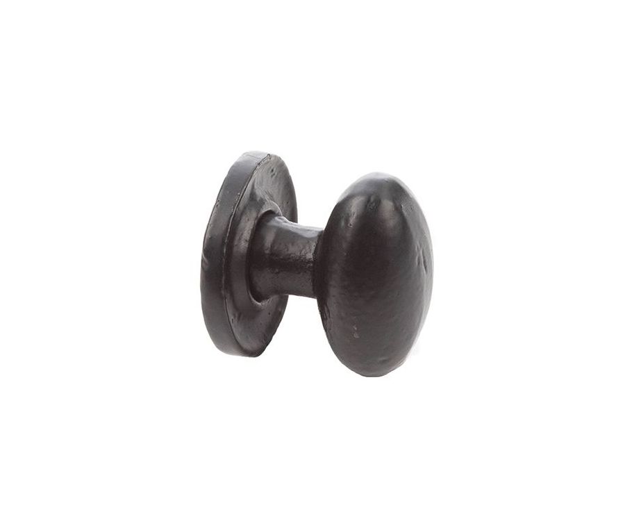 Frelan 27x36mm Oval cabinet knob Black finish