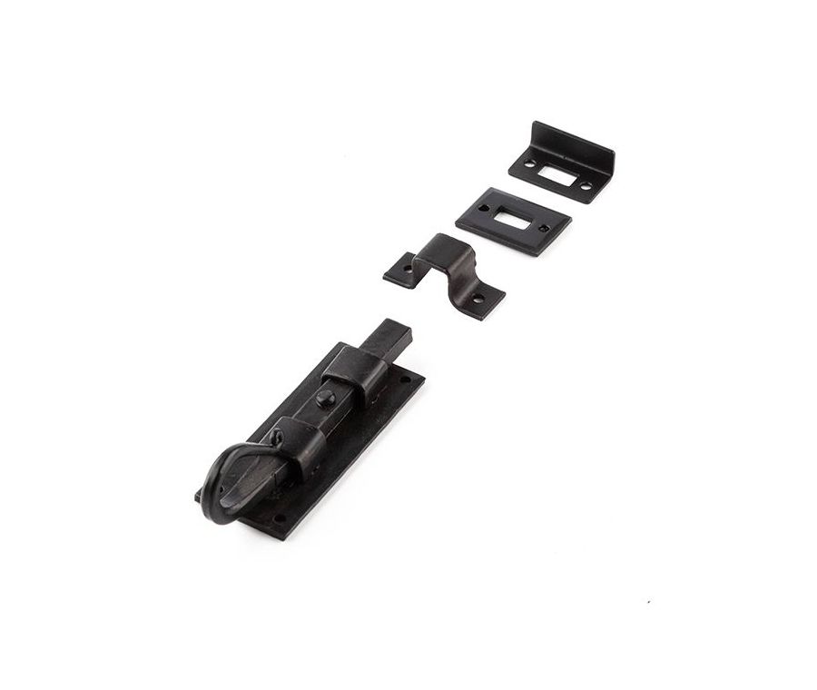 Frelan 102mm Shepherds crook straight bolt Black finish