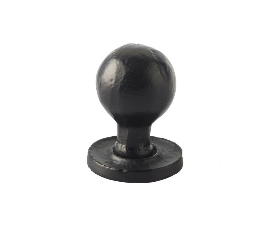 Frelan 27x39mm Round cabinet knob Black finish