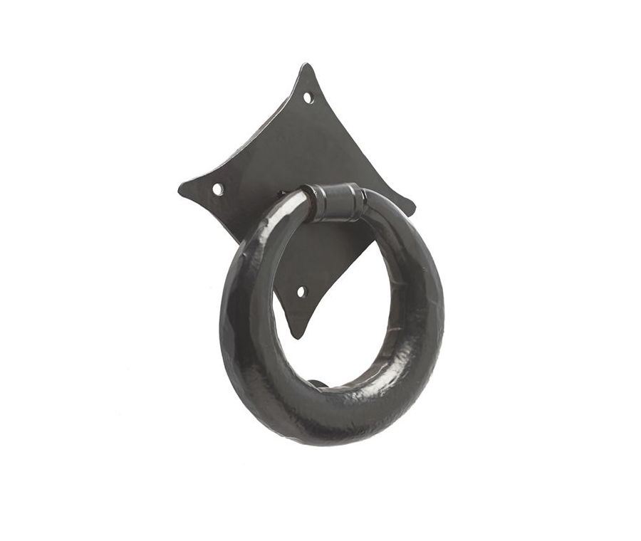 Frelan 165x114mm Ring door knocker Black finish