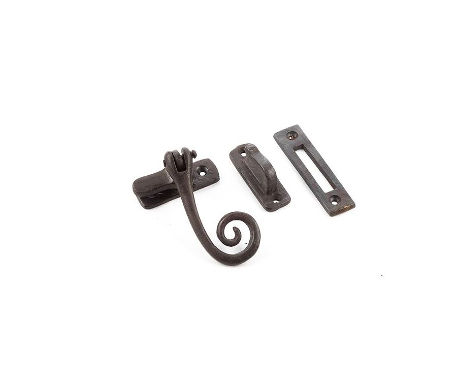 90x55mm Frelan Curly tail casement fastener Black finish