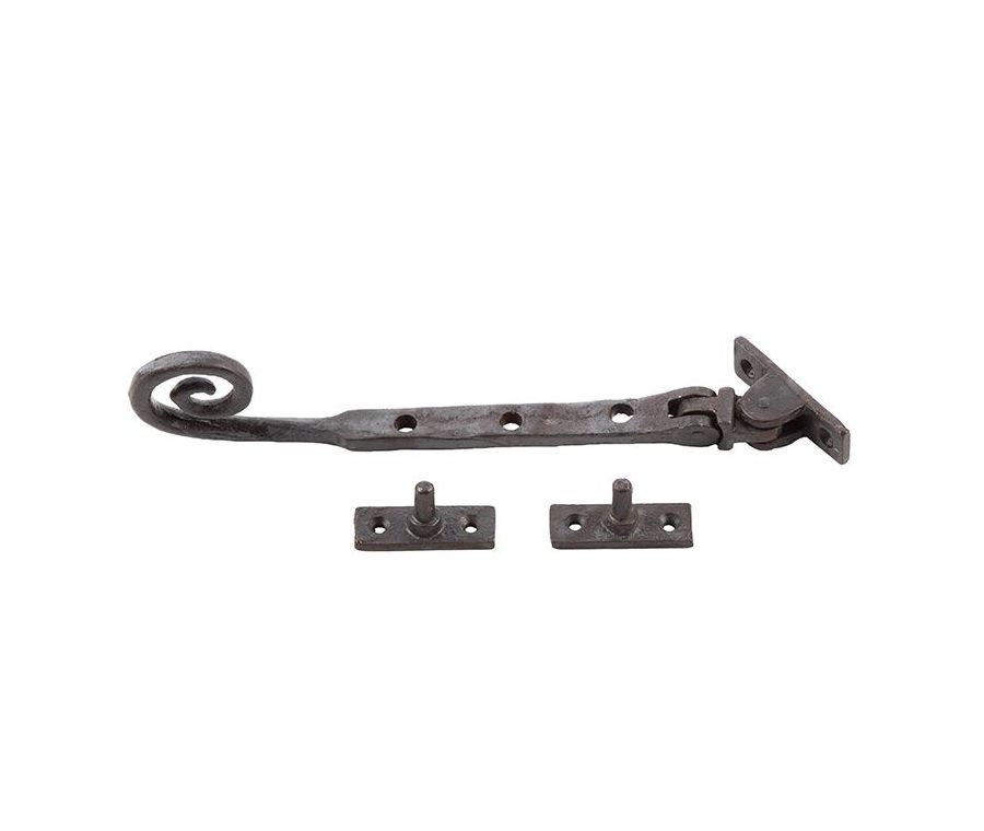 203x15x6mm Frelan Curly tail casement stay Black finish