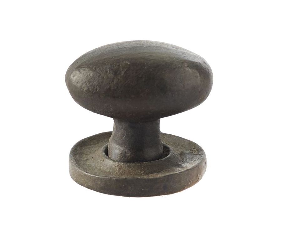 Frelan 27x36mm Oval cabinet knob  rose 31x15mm Besswax finish