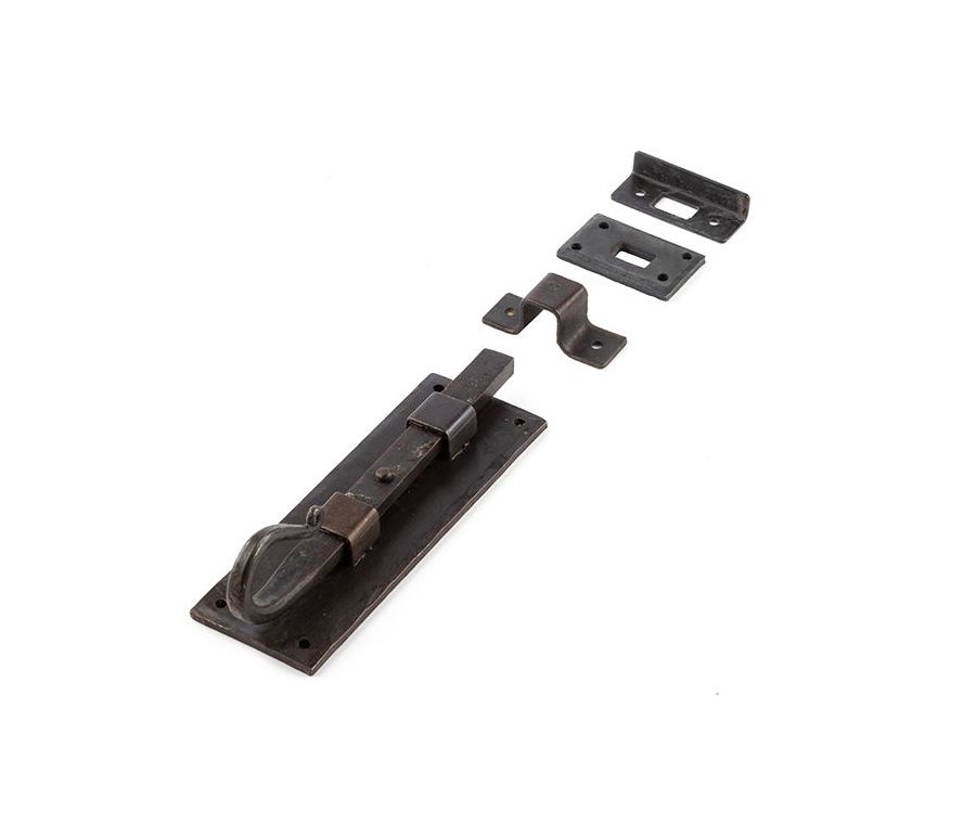 Frelan 152mm Shepherds crook straight bolt Black finish