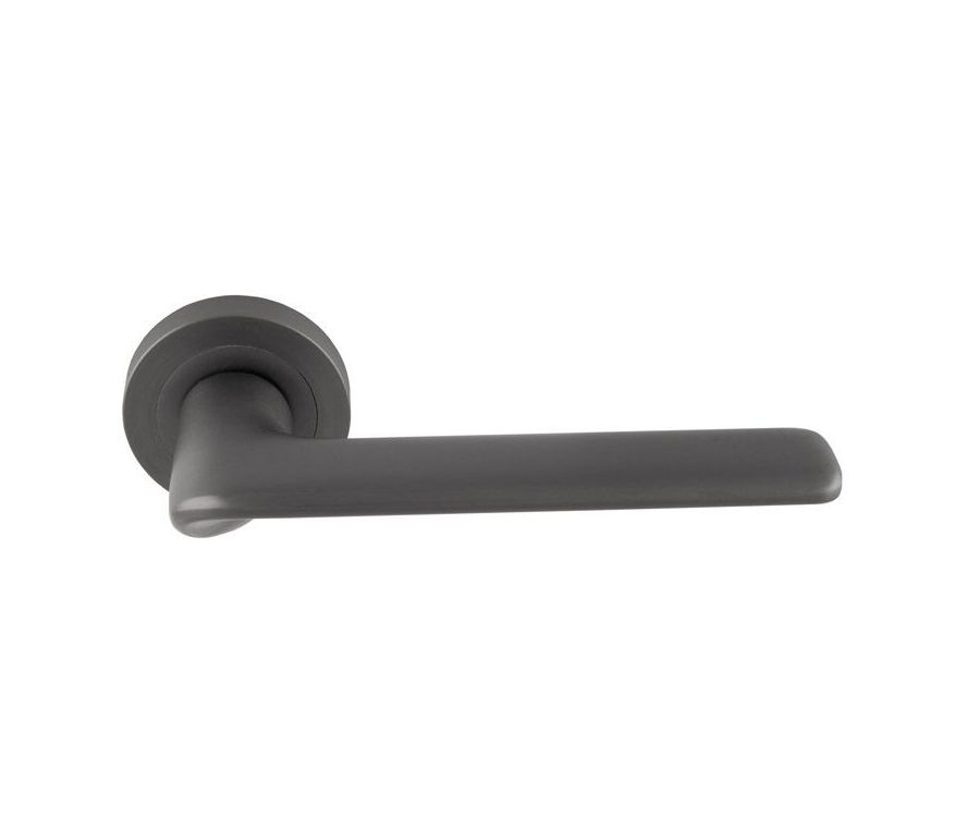Set Manital Anthracite Vortex Lever Furniture on round rose | VX5ANT