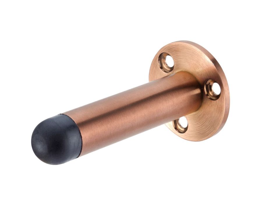 Rose Gold (Copper) 75mm Skirting Door Stop on rose | X2877CU