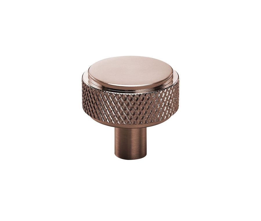 Copper 30mm dia. Knurled Cupboard Knob | X88021CU