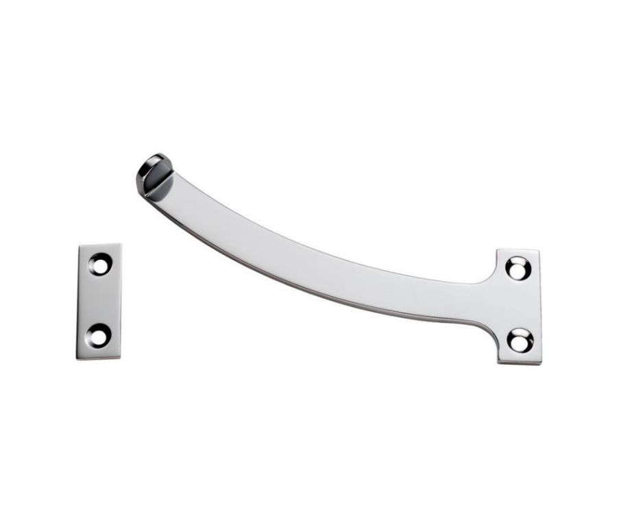 Pair 150mm Polished Chrome Quadrant Arm Stay