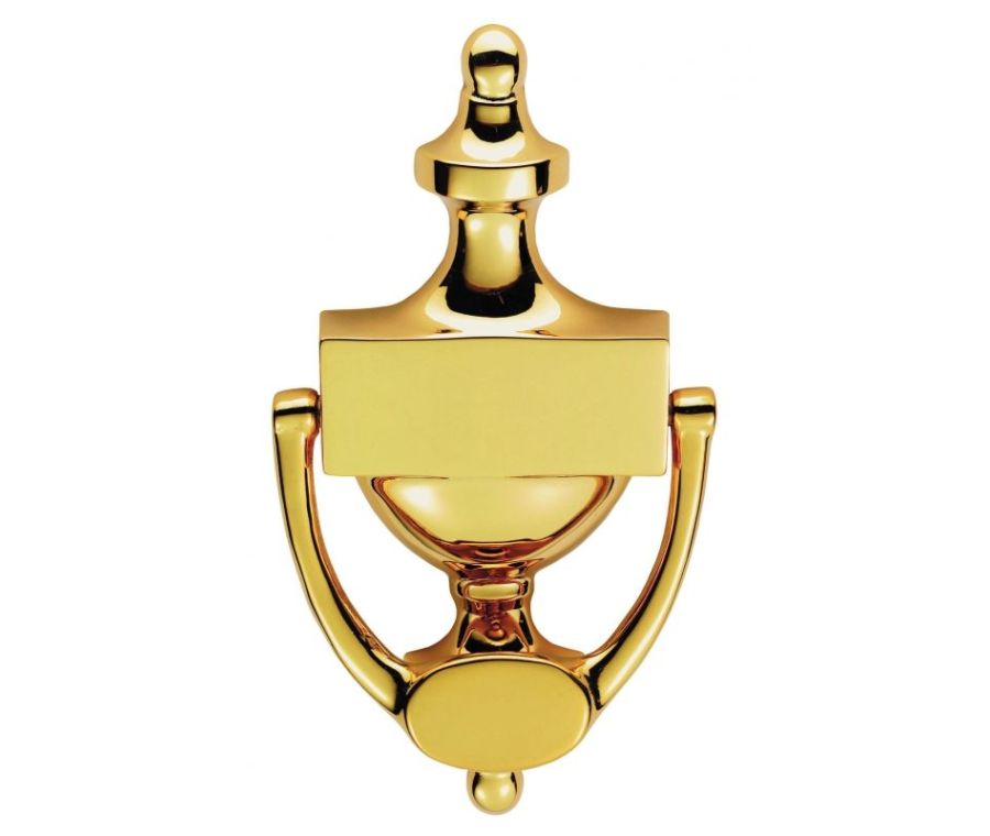 196mm Polished Brass Urn Door Knocker