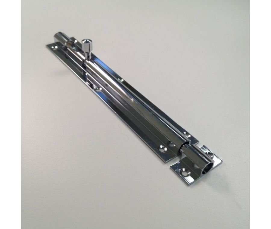 76x25mm Polished Chrome Straight Barrel Bolt