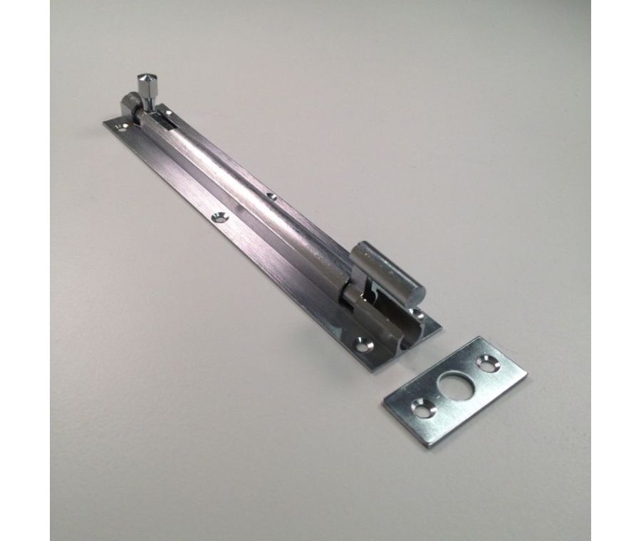 100x25mm Satin Chrome Necked Barrel Bolt