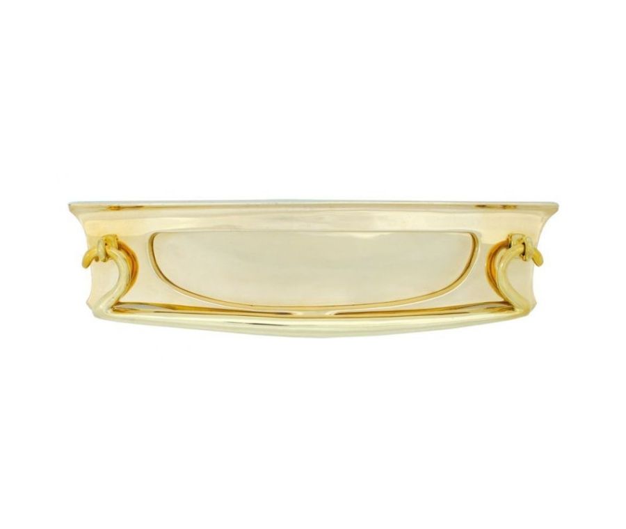 From the Anvil Polished Brass 304mm Art Deco Letter Plate