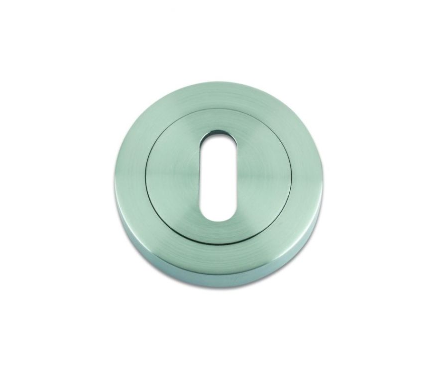Satin Chrome 50mm dia. Standard Profile Escutcheon | ZPZ002SC