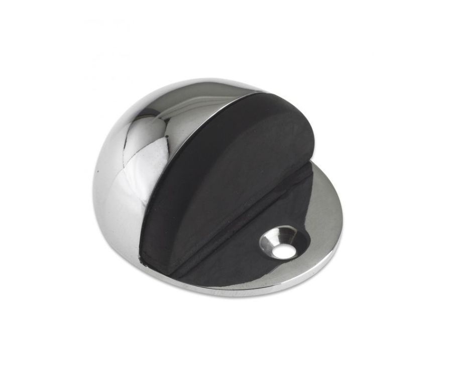 Polished Chrome 48mm dia. Oval Floor Mounted Door Stop | ZAB06BCP